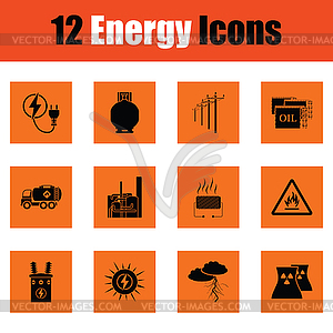 Energy icon set - vector clip art