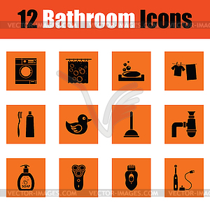 Bathroom icon set - vector image