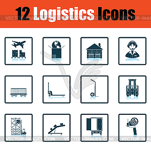 Logistics icon set - vector clip art