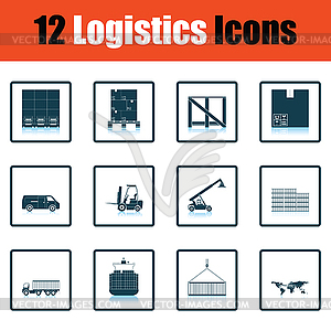 Logistics icon set - vector clip art