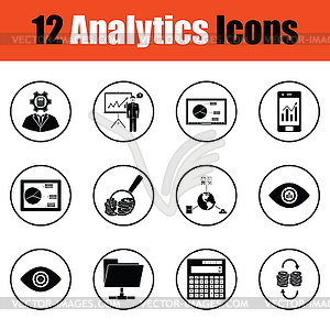 Analytics icon set - vector clipart