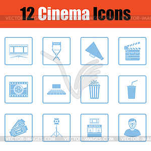 Set of cinema icons - vector clipart / vector image