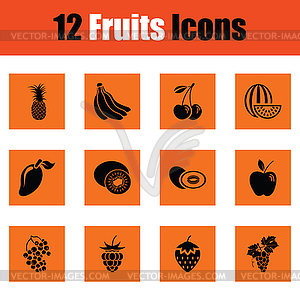 Fruit icon set - vector clipart