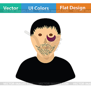 Criminal man icon - vector clipart