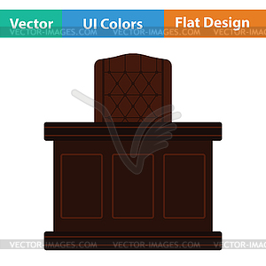 Judge table icon - vector image