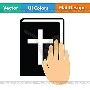 Значок Библии на руке - клипарт в формате EPS