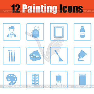 Set of painting icons - royalty-free vector image