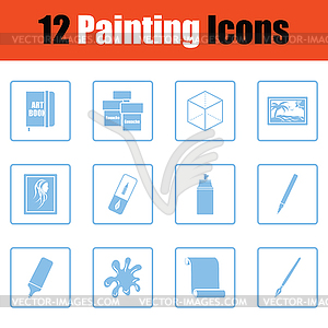 Set of painting icons - vector clip art