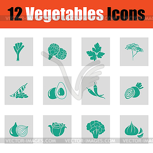 Vegetables icon set - vector clip art