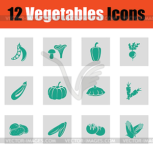 Vegetables icon set - vector clipart