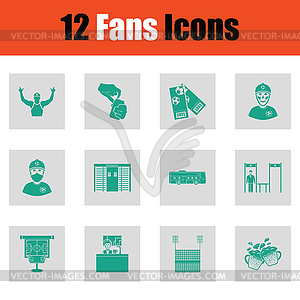 Fans icon set - vector clipart