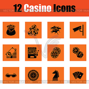 Набор иконок для казино - рисунок в векторном формате