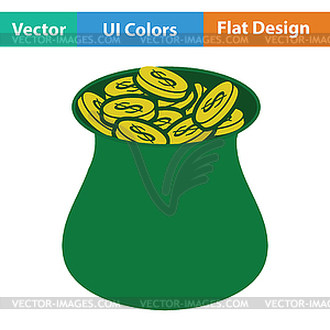 Open money bag icon - vector clip art