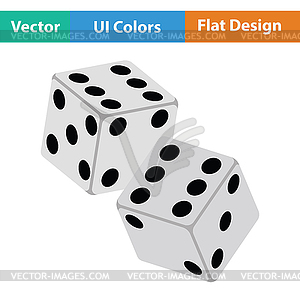 Craps dice icon - vector clipart