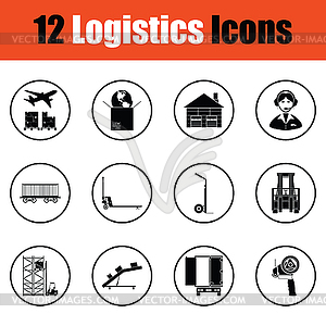 Logistics icon set - vector image