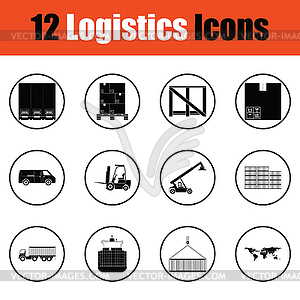 Logistics icon set - royalty-free vector image