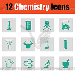 Chemistry icon set - vector EPS clipart