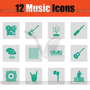 Set of musical icons - vector image