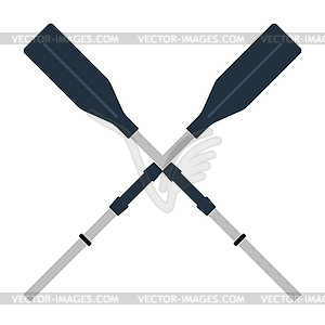 Icon of boat oars - vector image