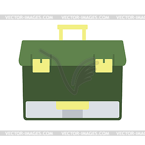 Icon of Fishing opened box - vector image