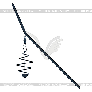 Icon of fishing feeder net - vector image