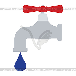 Icon of pipe with valve - vector clip art