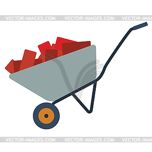 Icon of construction cart - vector clip art