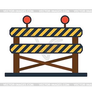 Icon of construction fence - vector clipart