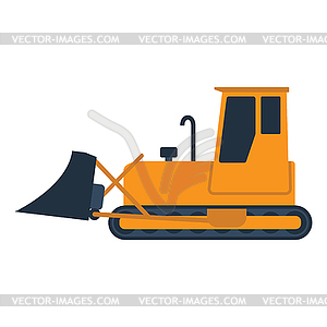 Icon of Construction bulldozer - vector clip art
