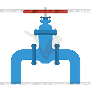 Icon of Pipe with valve - vector image