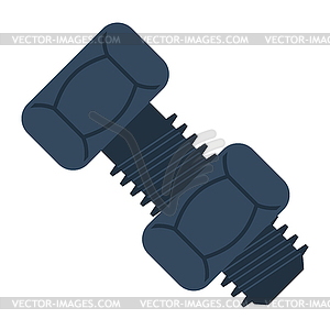 Icon of bolt and nut - vector image