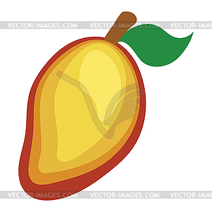 Flat design icon of Mango in ui colors - vector clipart