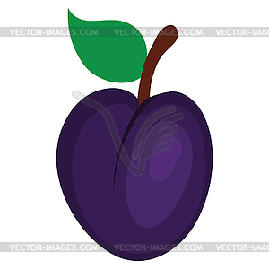 Flat design icon of Plum in ui colors - vector image