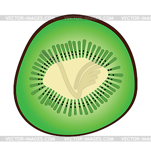 Flat design icon of Kiwi in ui colors - vector clipart