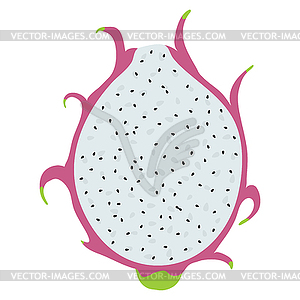 Flat design icon of Dragon fruit in ui colors - vector image