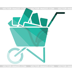 Icon of construction cart - vector clipart