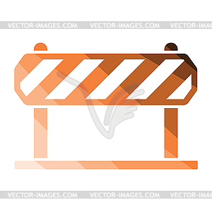 Icon of construction fence - vector clip art