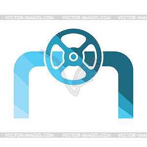 Icon of Pipe with valve - vector clip art