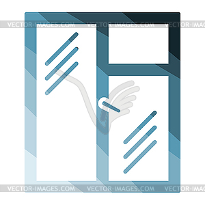 Иконка закрытой оконной рамы - векторизованное изображение