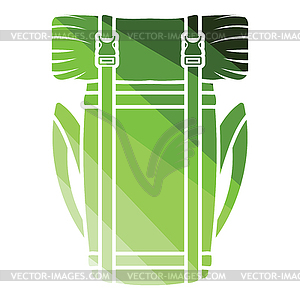 Camping backpack icon - vector image