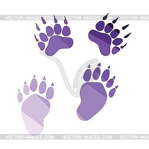 Bear trails icon - vector clipart