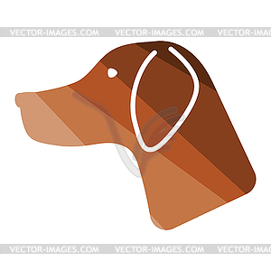 Hunting dog had icon - vector clip art