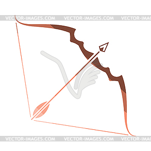 Bow and arrow icon - vector clipart