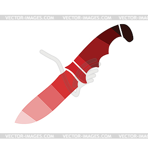 Значок охотничьего ножа - иллюстрация в векторном формате