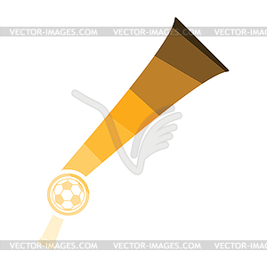 Football fans wind horn toy icon - vector clipart