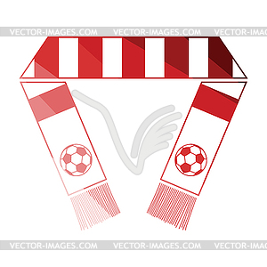 Football fans scarf icon - vector image