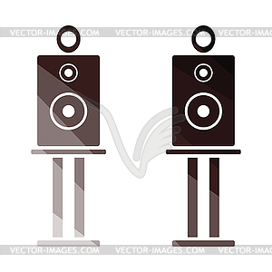 Audio system speakers icon - vector image