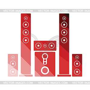 Audio system speakers icon - vector EPS clipart