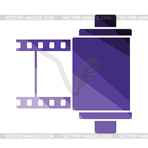 Photo cartridge reel icon - stock vector clipart