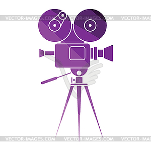 Значок камеры для видеоролика - векторизованное изображение клипарта